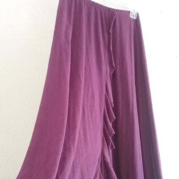 Free People Beach Faux Wrap Ruffle Flounce Maxi Skirt/Dress - Picture 5 of 16